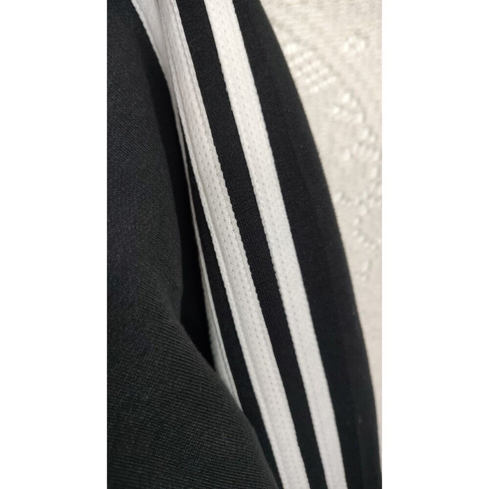 Adidas 3 Stripe Crew Sweatshirt Black Size Medium - Picture 6 of 11
